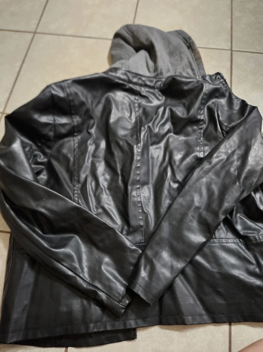 Levis Black Faux Leather Zip Jacket